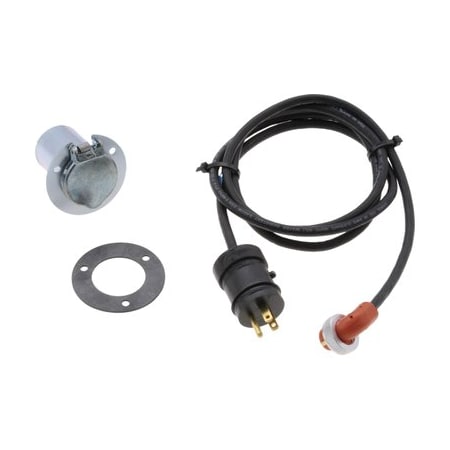 Zerostart Power Cord, Weatherproof - 120V 15A, 10' 3M, With 3 Hole Round Flange, Zinc Plated Receptacle 8602948